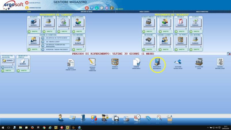 Gestione Magazzino Altre Operazioni Resoconto Movimenti